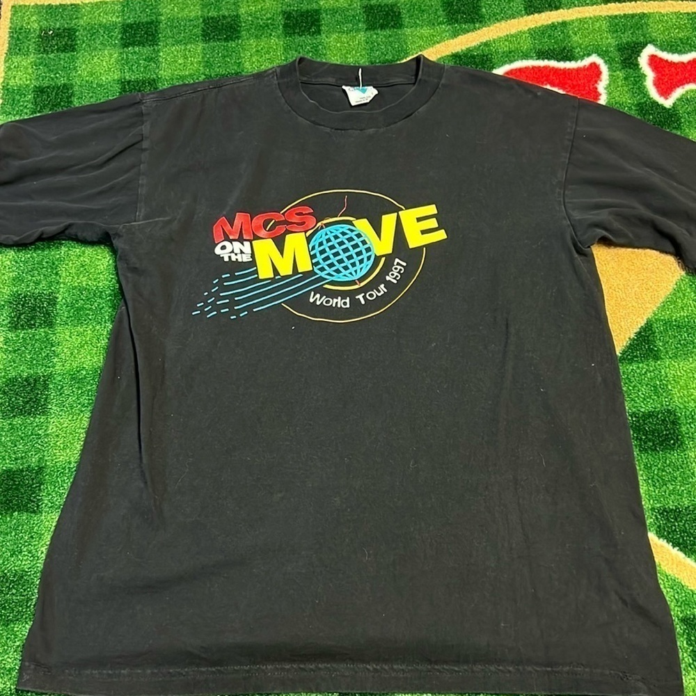 VTG 90s MCS On The Move World Tour 1997 T Shirt Size L Power Of Our People